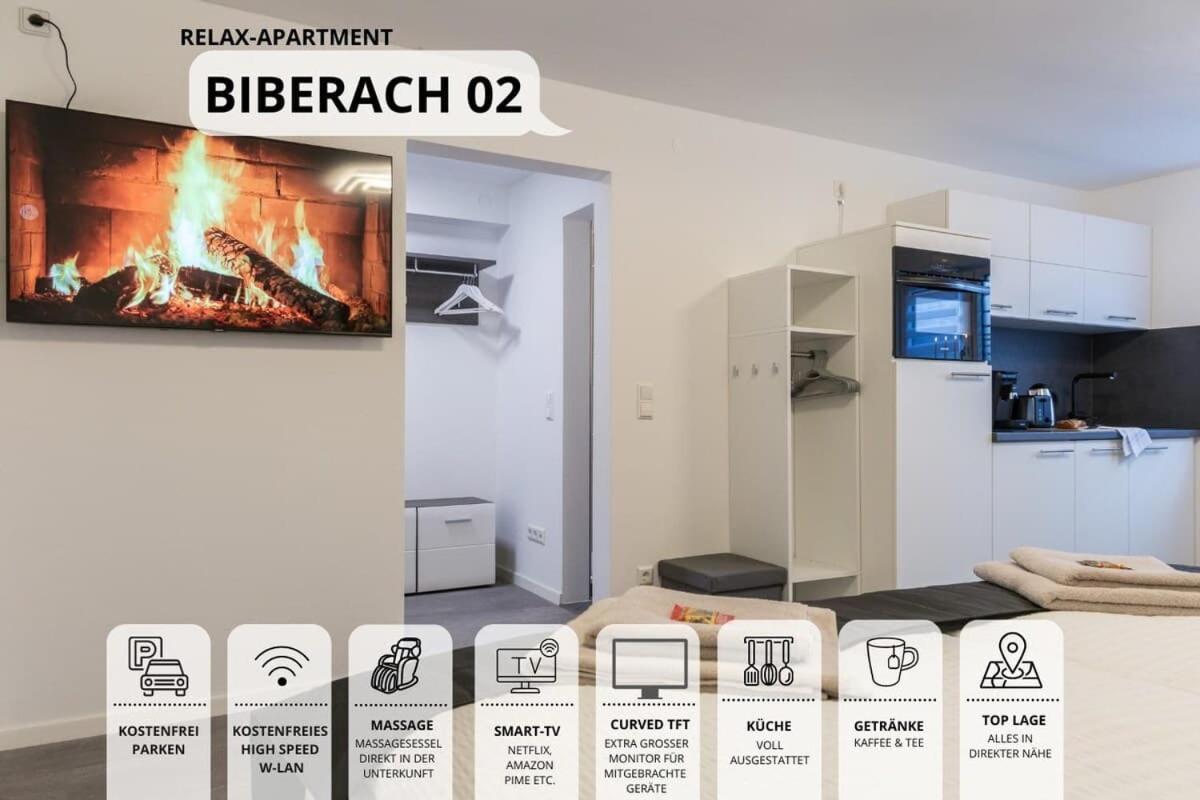 Relaxapartment 2 Massagesessel Smarttv Kueche Biberach an der Riß Exterior foto